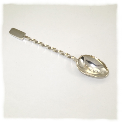 Small silver twisted stem spoon